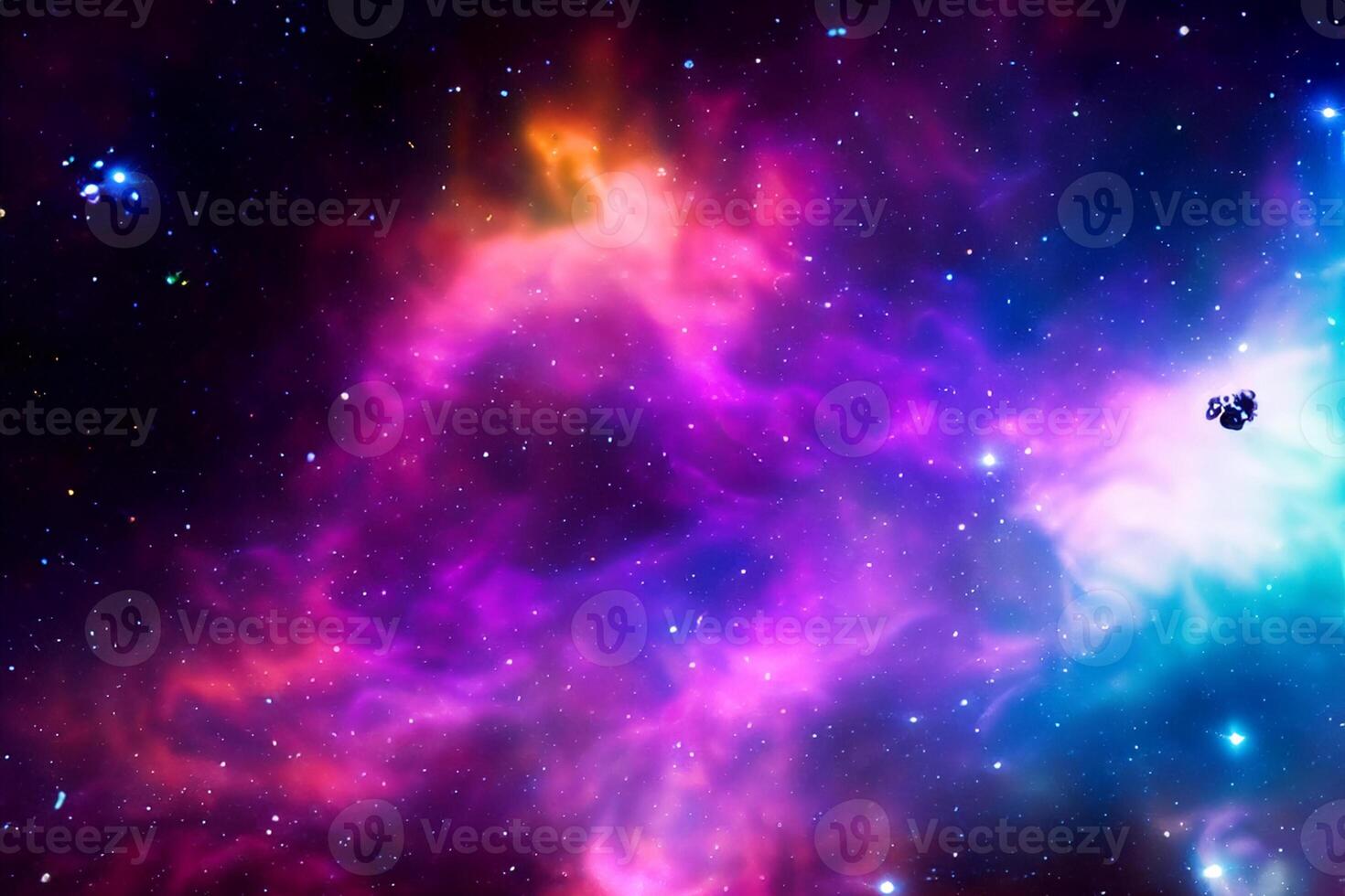AI generated nebula space background photo