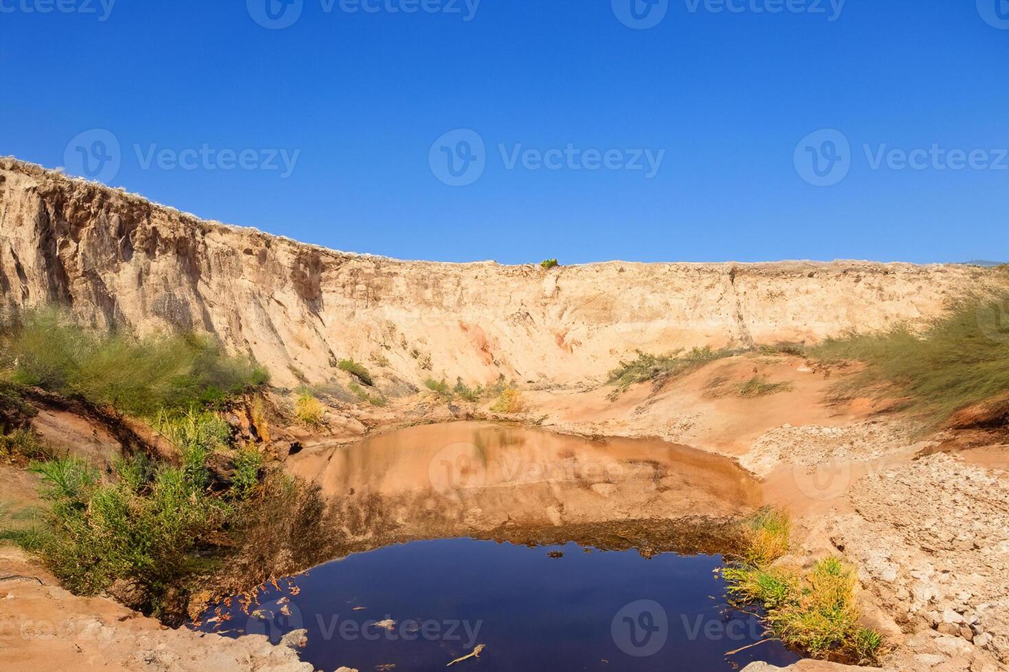 AI generated Desert Landscape Background photo