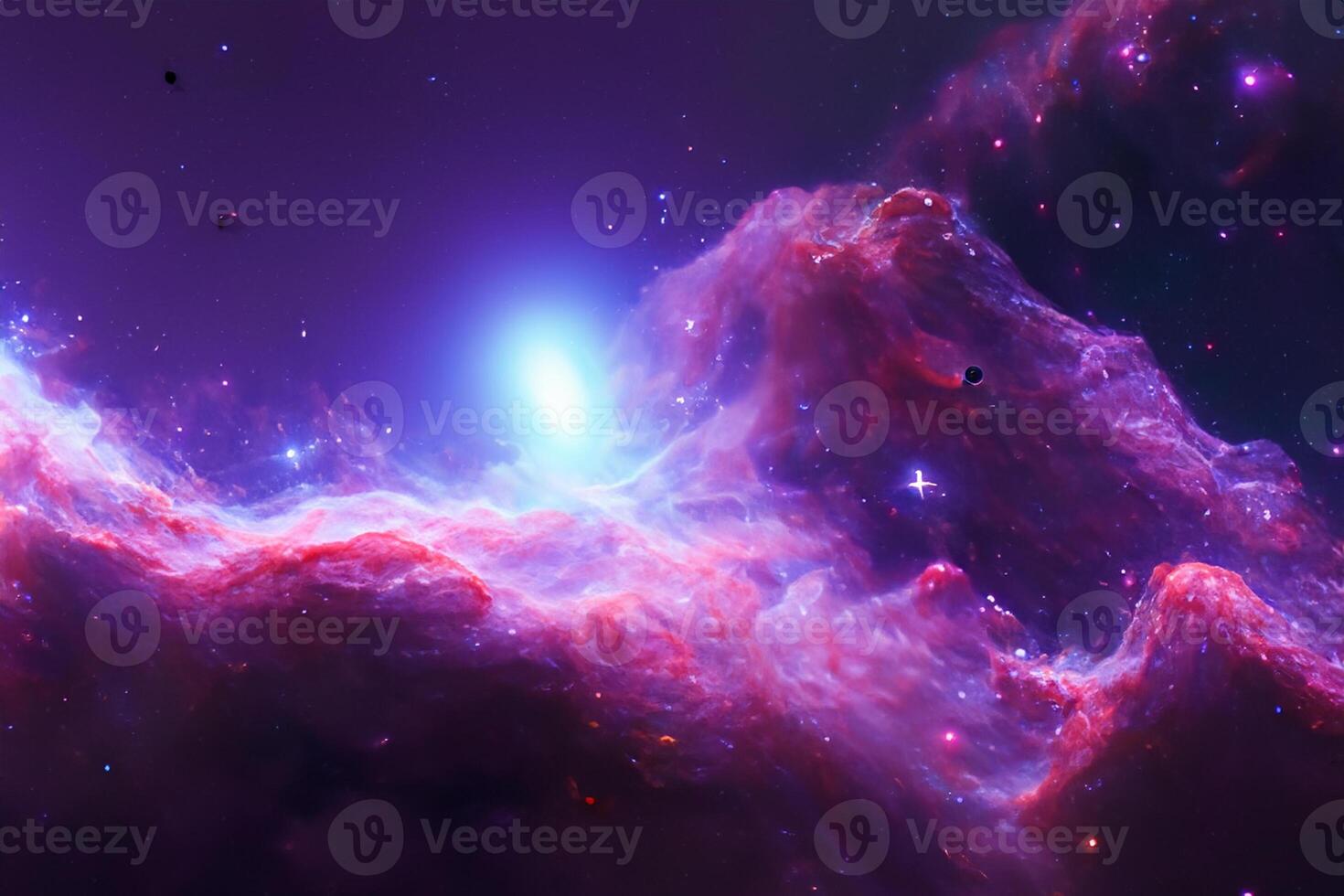 AI generated nebula space background photo