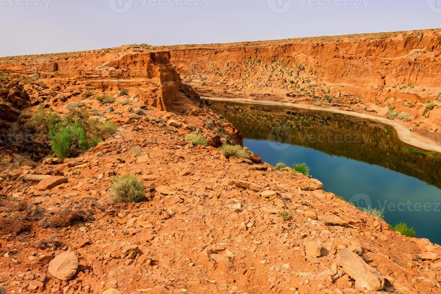 AI generated Desert Landscape Background photo