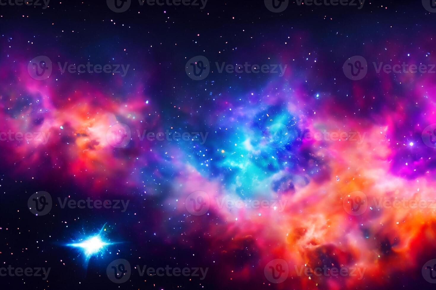 AI generated nebula space background photo