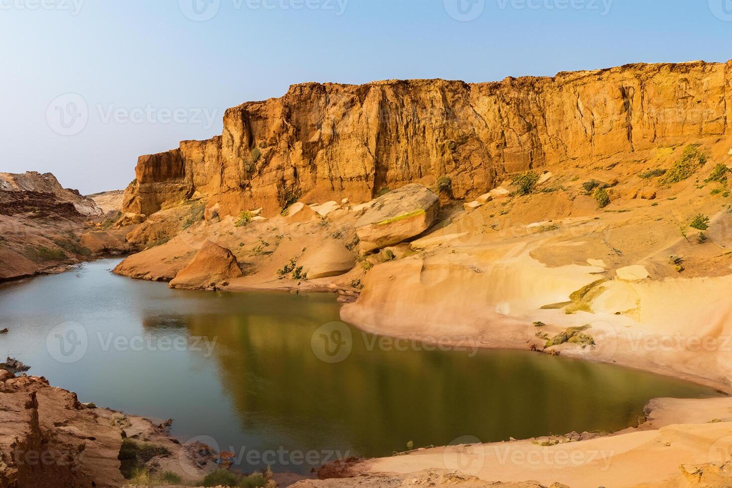 AI generated Desert Landscape Background photo