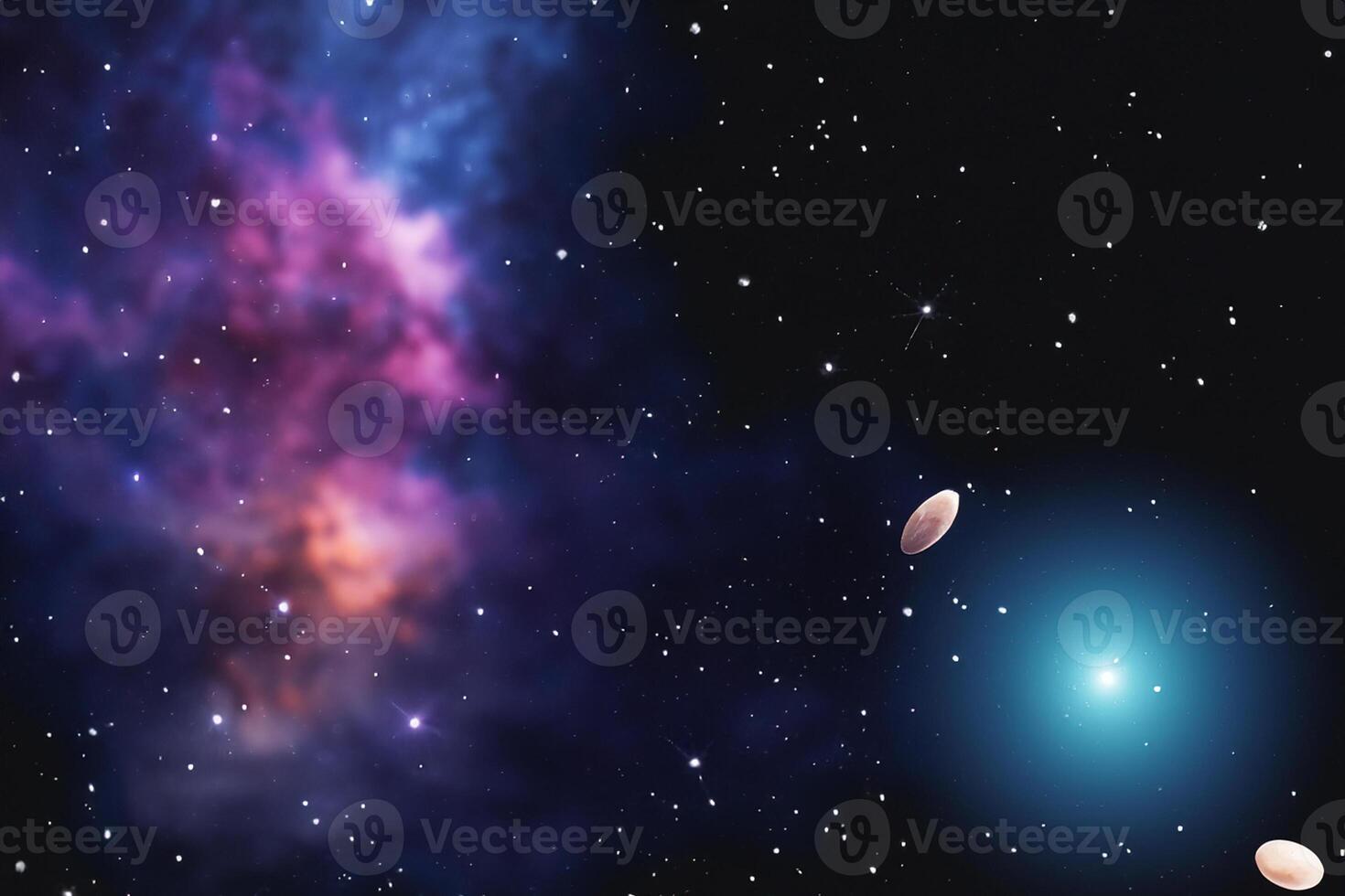 AI generated nebula space background photo