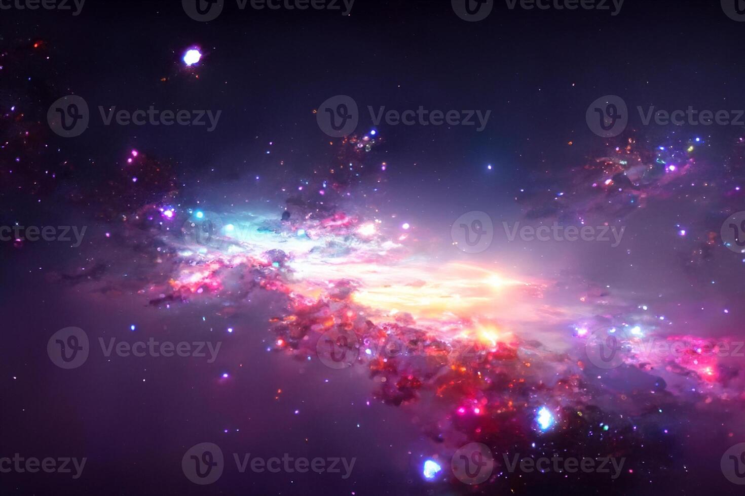 AI generated nebula space background photo