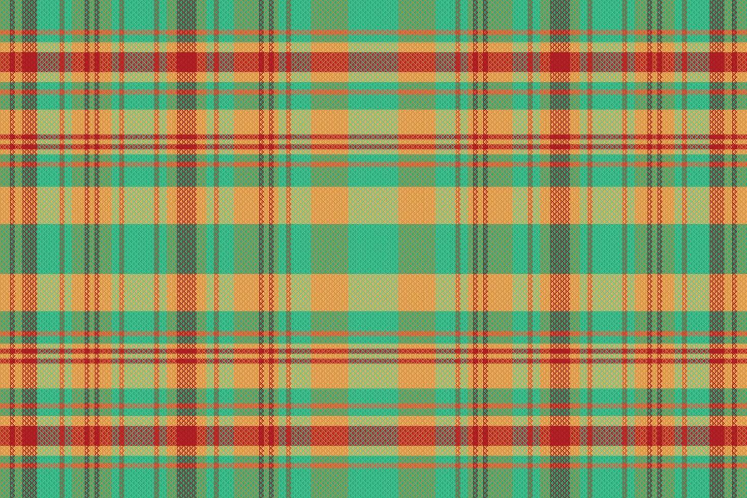 Tartan plaid pattern with texture and warm color. vector
