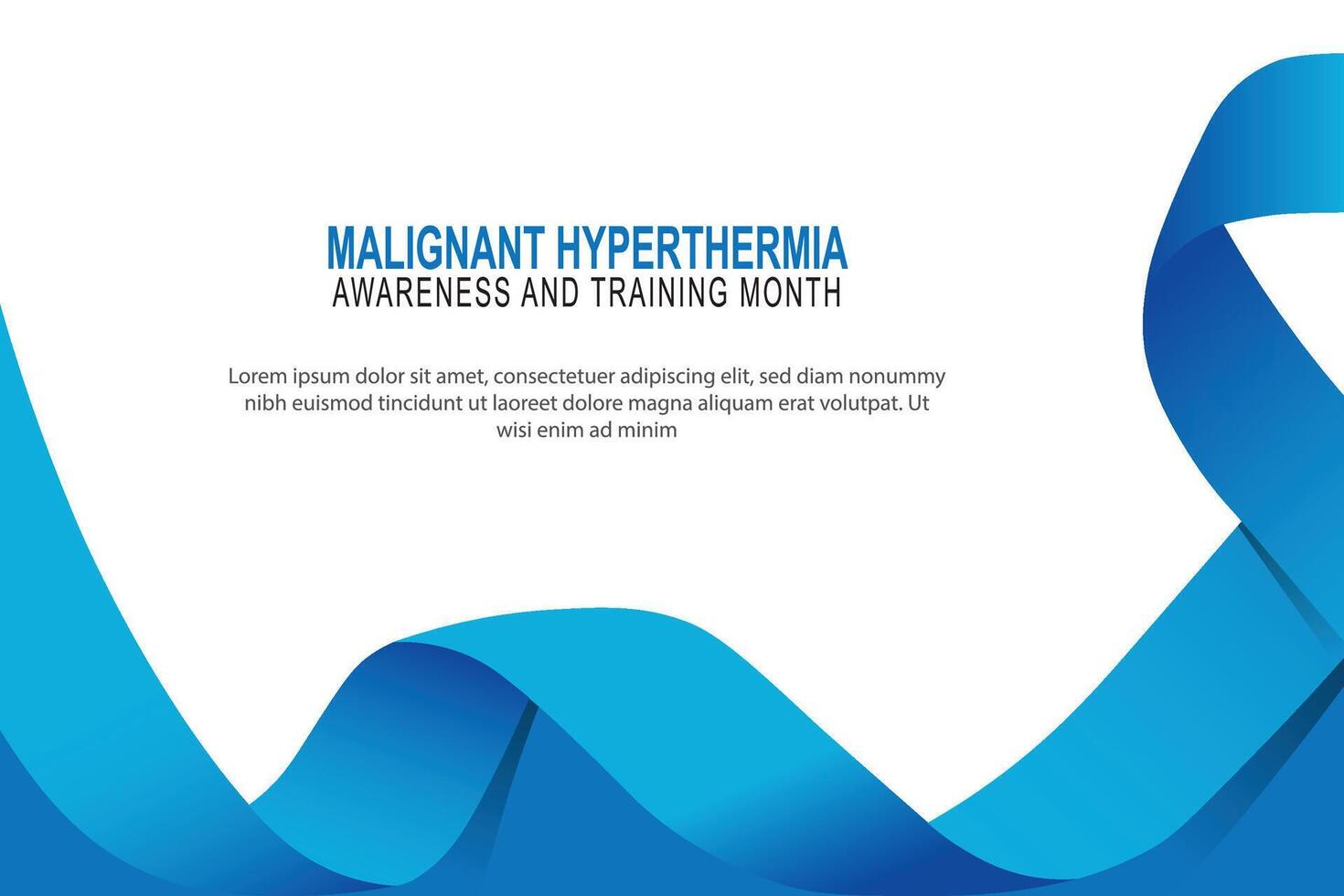 Malignant Hyperthermia Awareness and Training Month background. vector