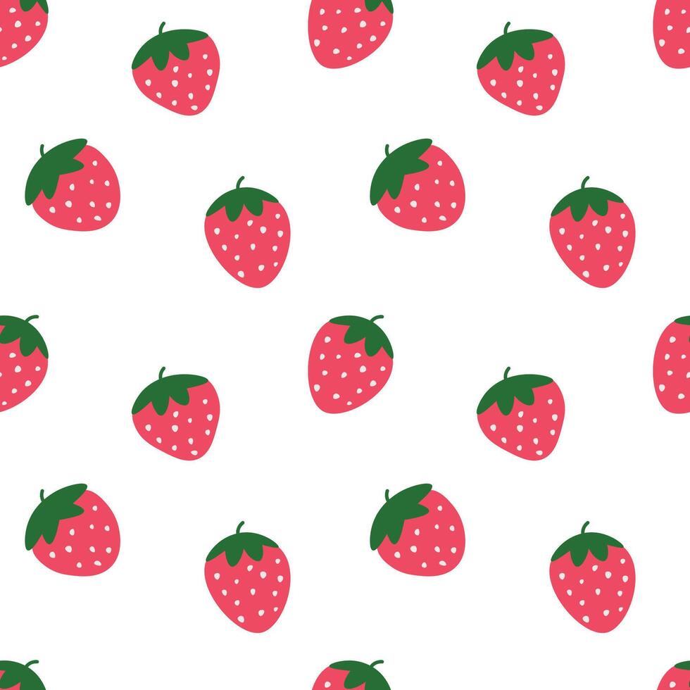 Strawberry seamless pattern. vector