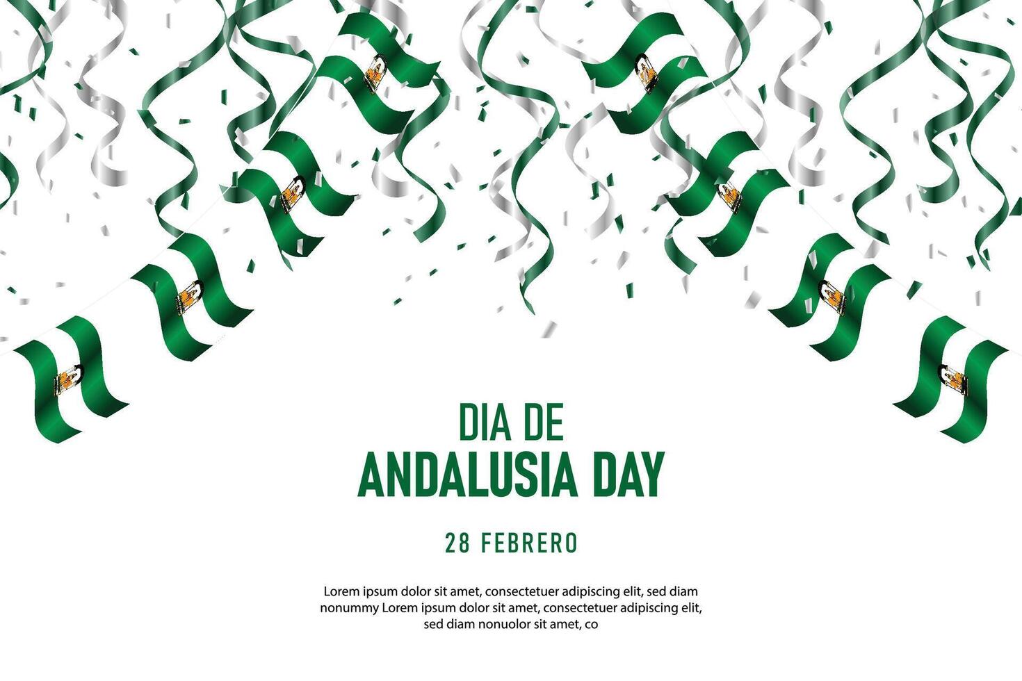 Andalucía día antecedentes. vector