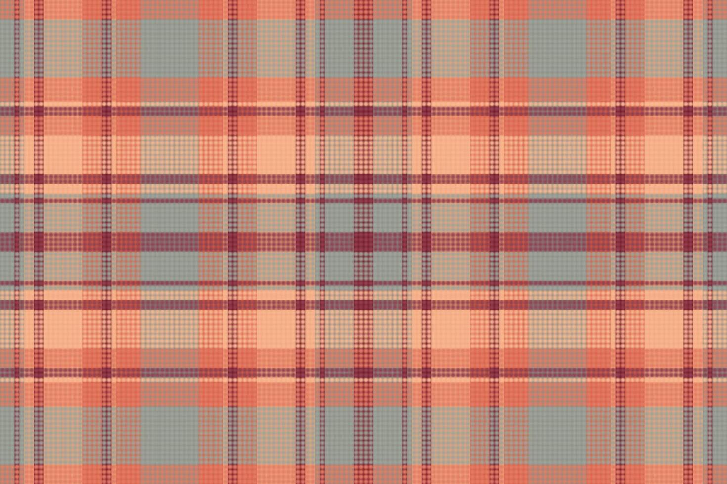 Tartan plaid pattern with texture and warm color. vector