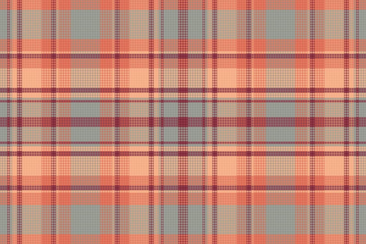 Tartan plaid pattern with texture and warm color. vector