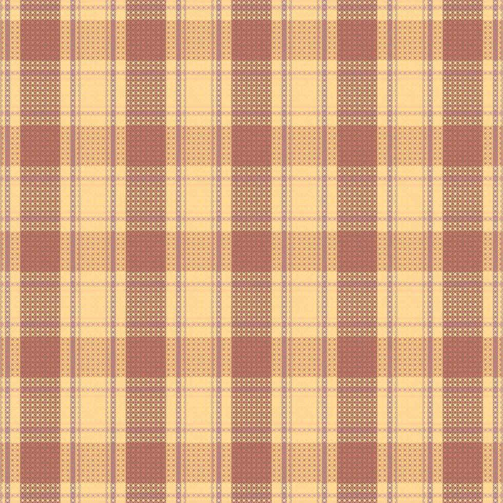 Tartan plaid pattern with texture and warm color. vector