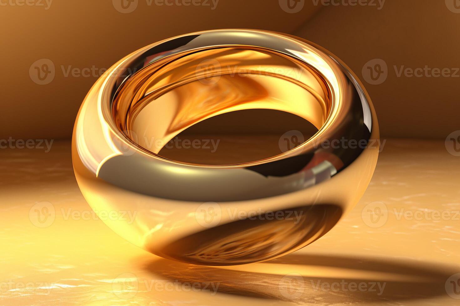 AI generated Expensive golden ring. Generate AI photo