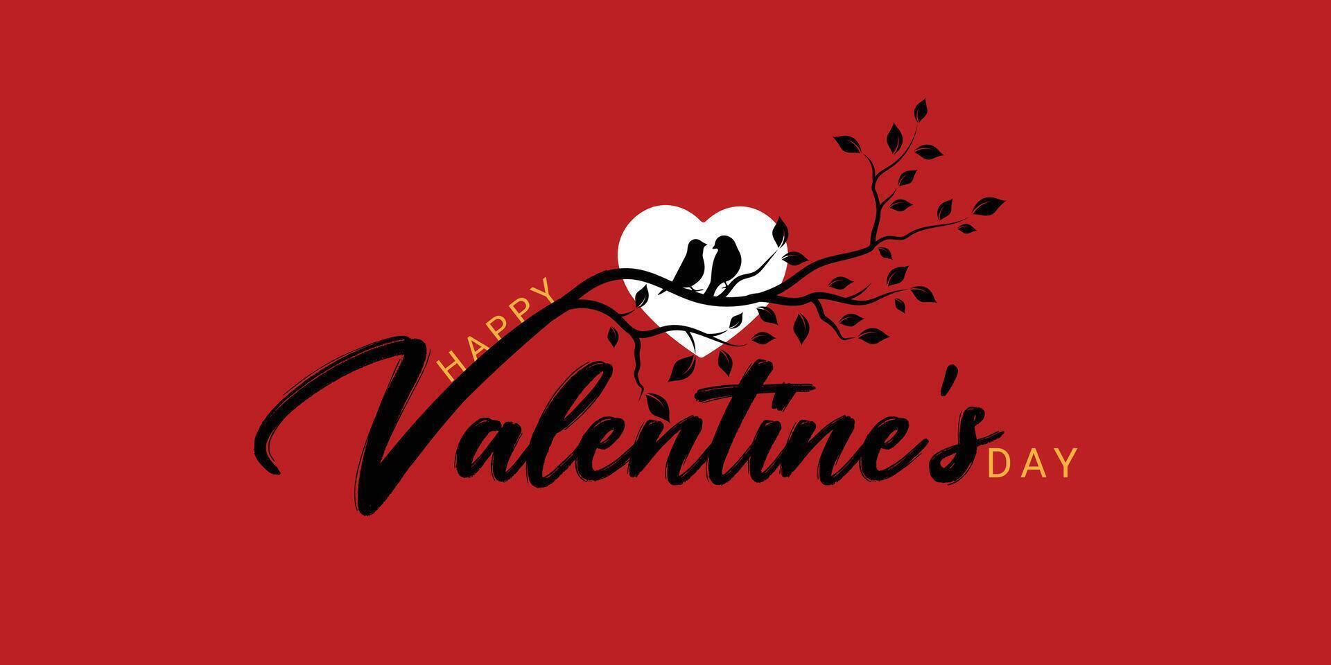 San Valentín día antecedentes con corazón modelo y tipografía de contento San Valentín día texto. vector ilustración. fondos de pantalla, volantes, invitaciones, carteles, folletos, pancartas San Valentín día minimalis