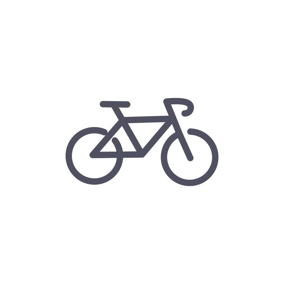 Bicycle icon. Vector illustration isolated on white background.