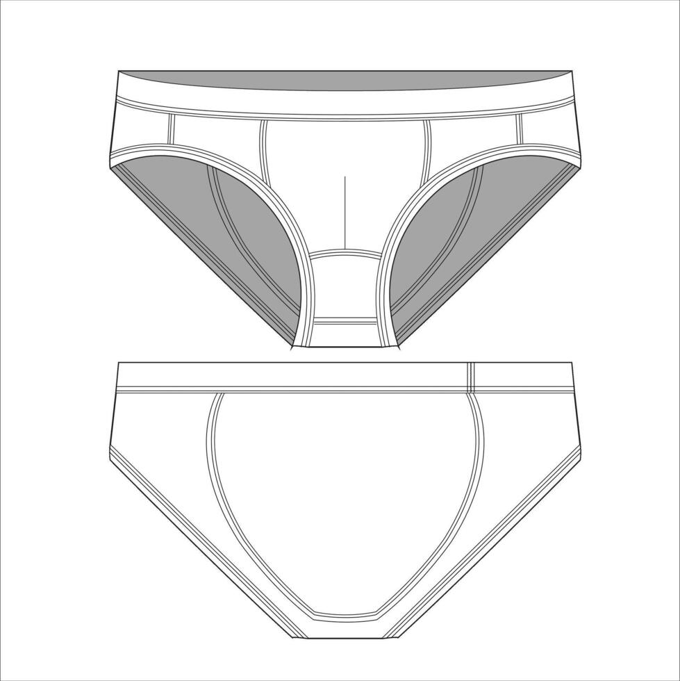 Men's Boxer Under Wear Vector Template