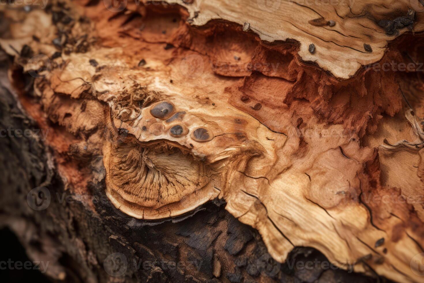 AI generated Trunk eaten by termites. Generate Ai photo