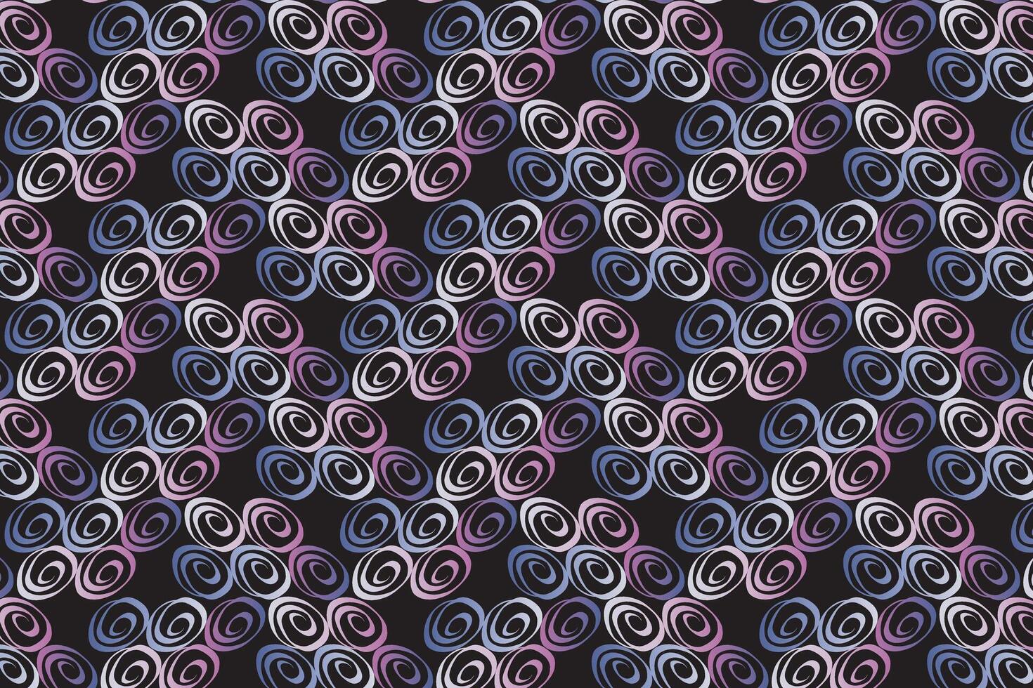 Illustration pattern of The gradient circle color on black background vector