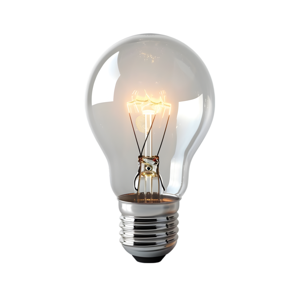 AI generated Light Bulb on transparent background PNG image