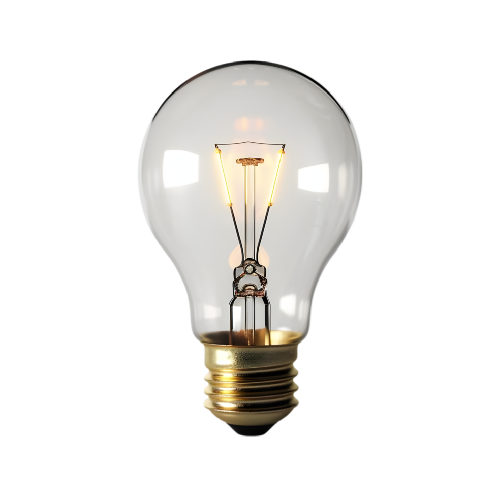 AI generated Light Bulb on transparent background PNG image