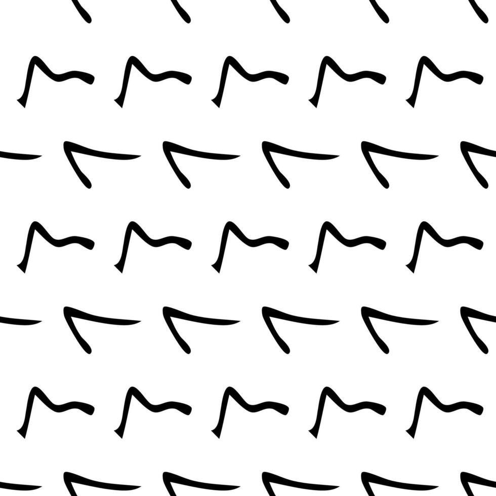 Seamless pattern with sketch squiggle vector