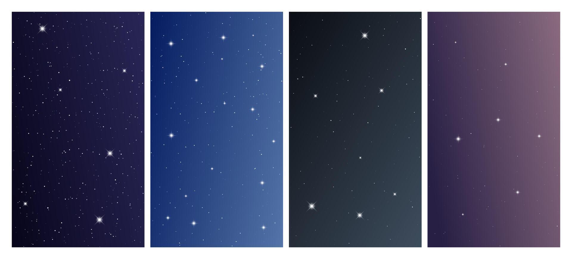 Night sky with many stars vector