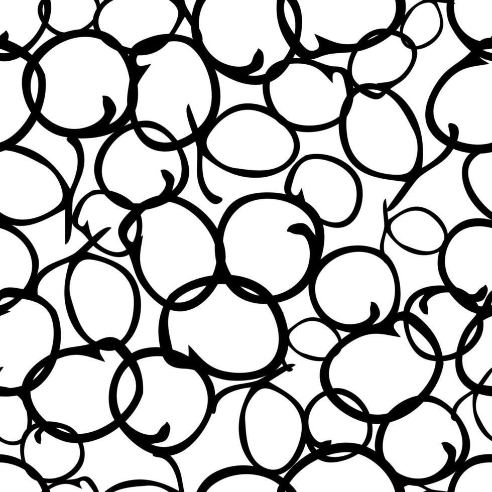 Seamless pattern with sketch circles shape vector