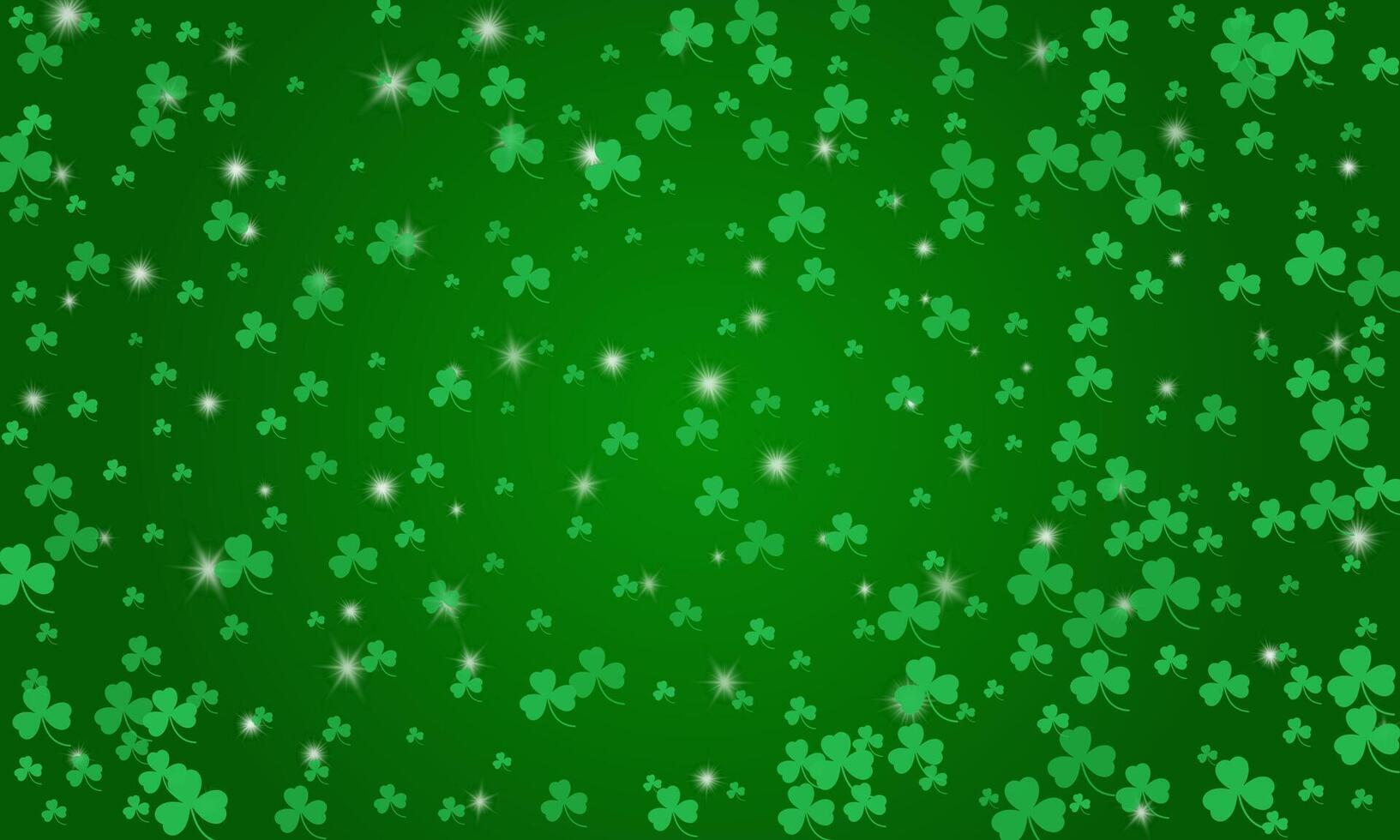 Happy Saint Patrick's day green background vector