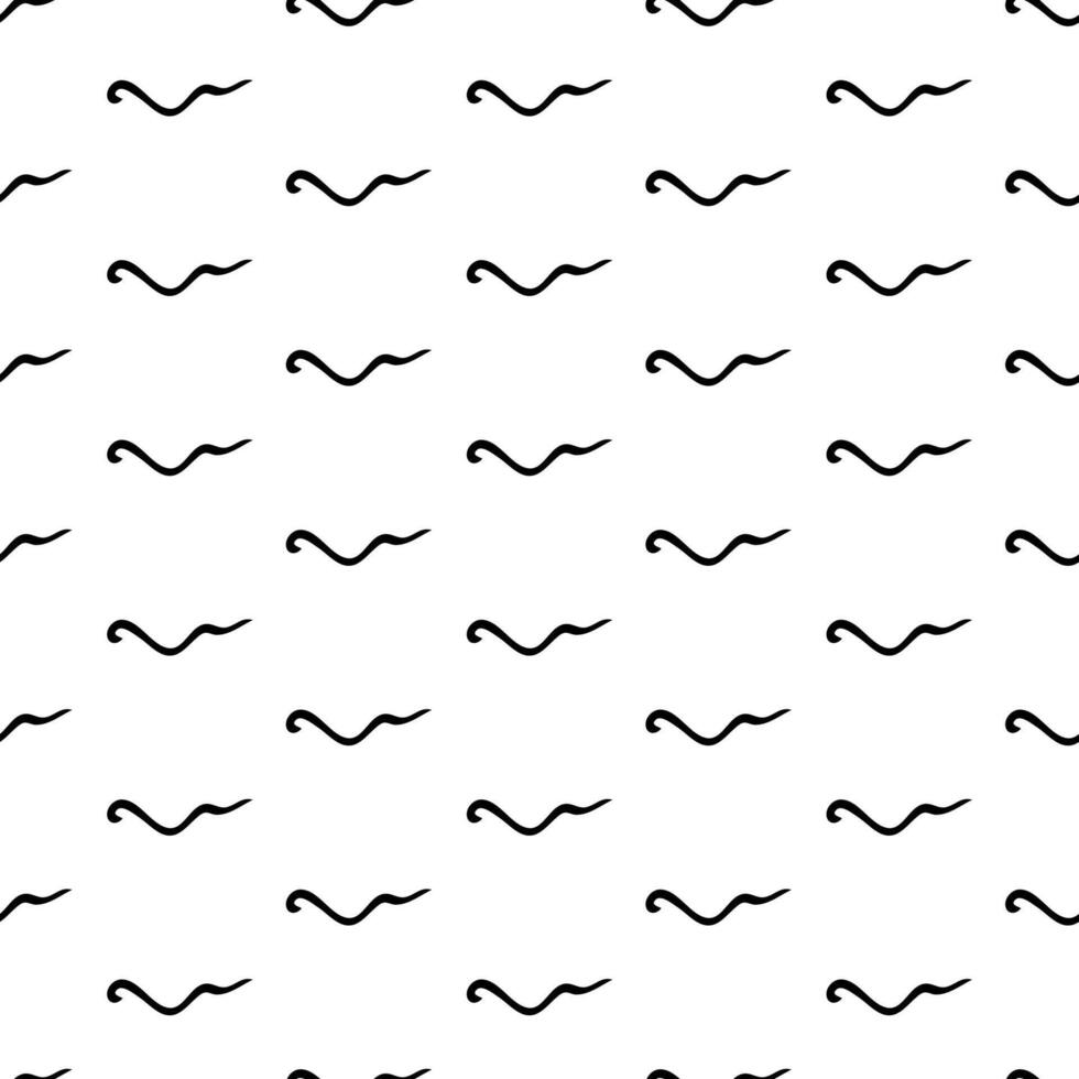 Seamless pattern with sketch squiggle vector