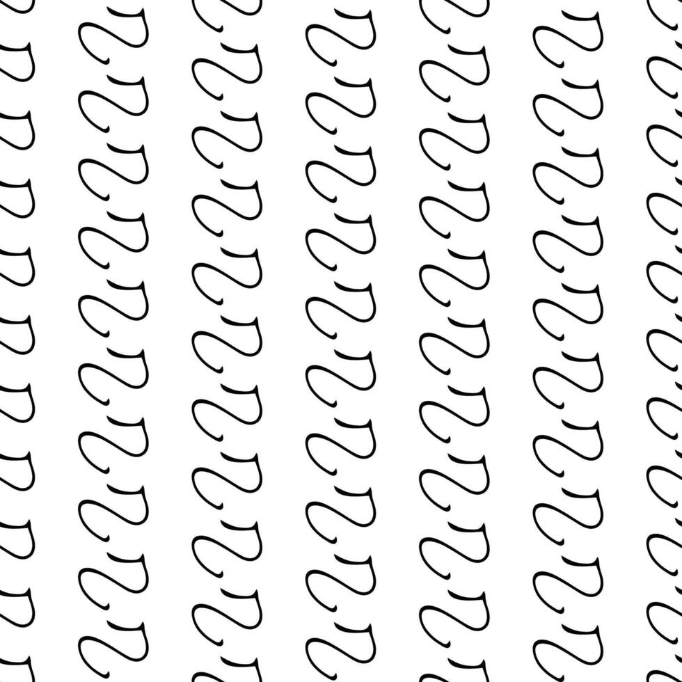 Seamless pattern with sketch round squiggle vector