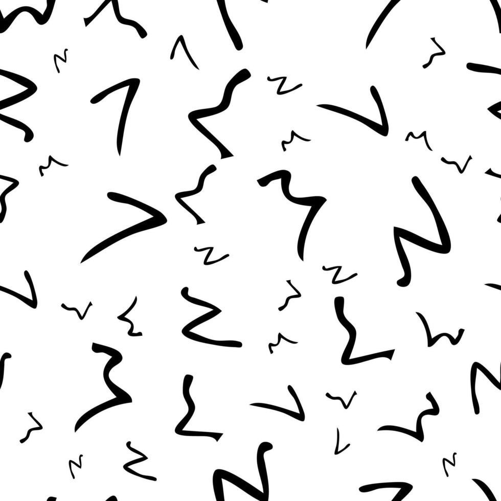 Seamless pattern with sketch squiggle vector