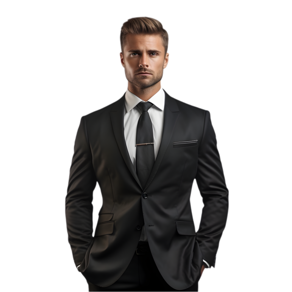 AI generated Businessman in Suit on transparent background PNG image