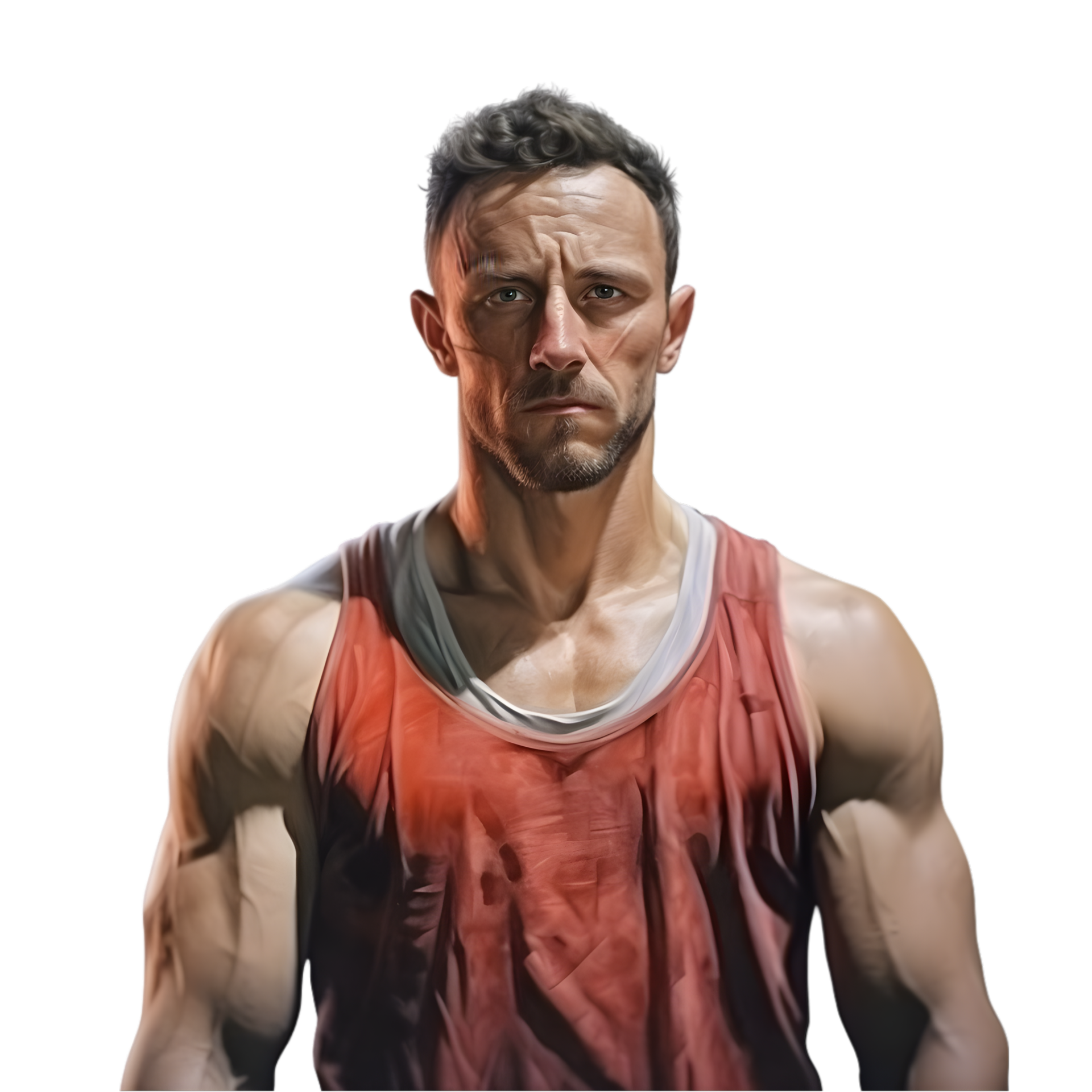 AI Generated Portrait Of Man Doing Gym Workout On Transparent ai-generated-portrait-of-man-doing-gym-workout-on-transparent