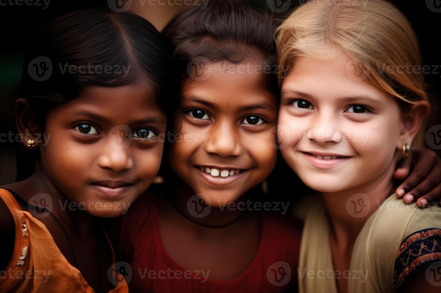 AI generated Indian happy kids. Generate AI photo