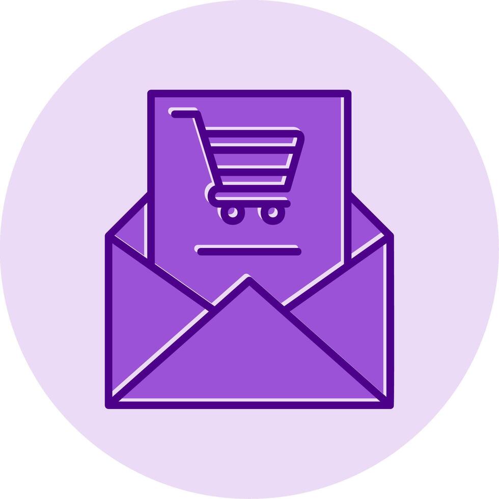 Shopping Email Vecto Icon vector