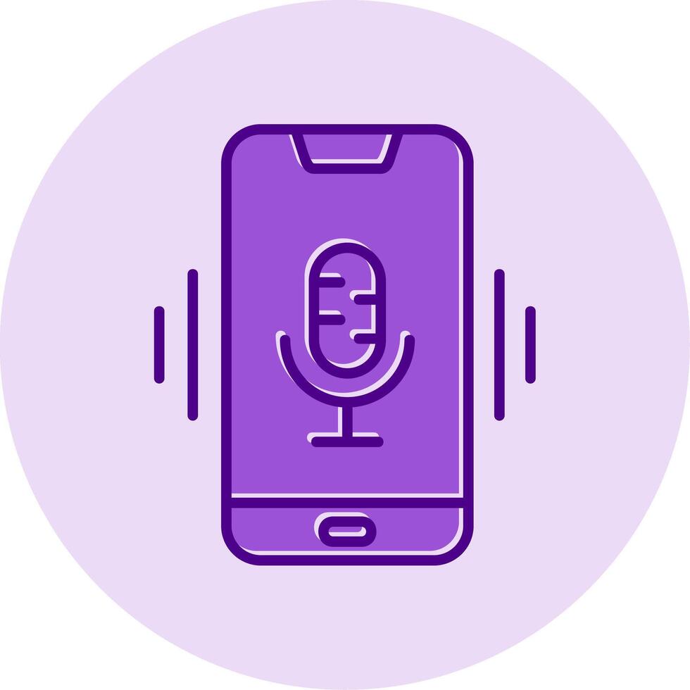 Mobile Voice Assistant Vecto Icon vector