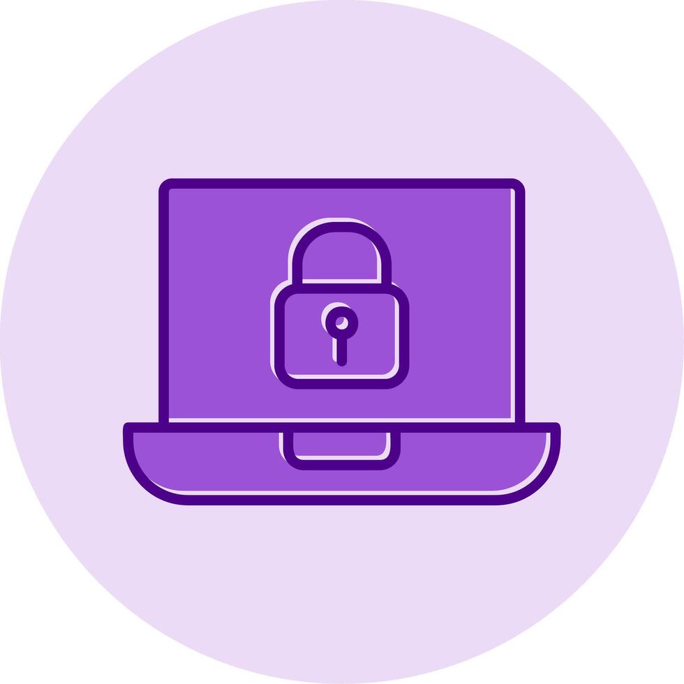 Laptop Lock Vecto Icon vector