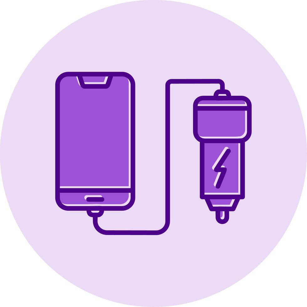 Car phone charging Vecto Icon vector