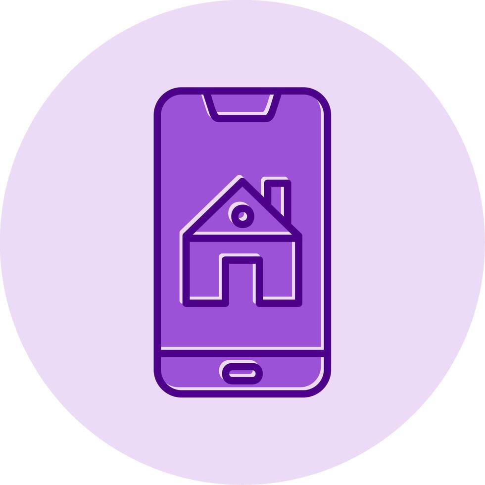 Smartphone House Control Vecto Icon vector