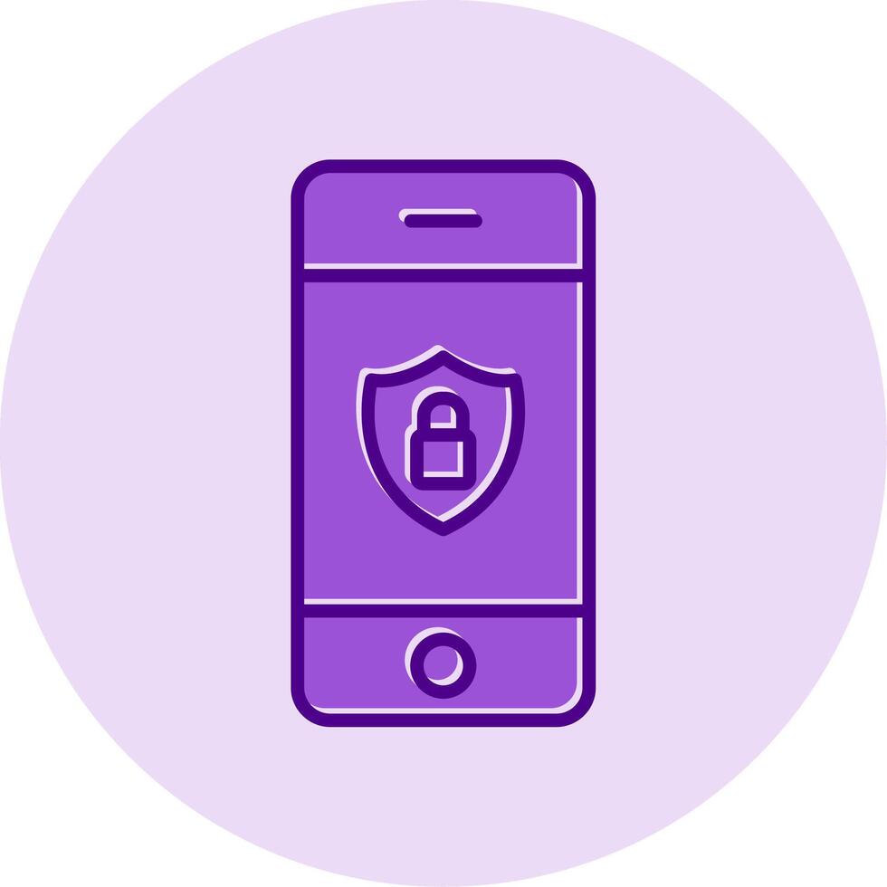 Mobile Security Vecto Icon vector