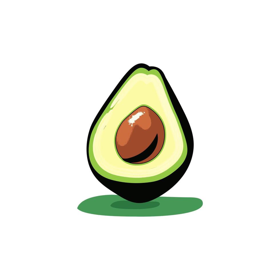 avocado vector icon. avocado fruits in a flat design. vector illustration