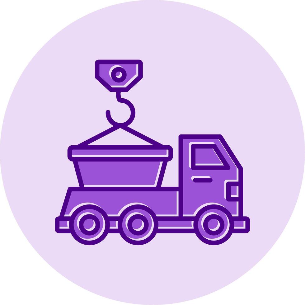 Skip Truck Vecto Icon vector