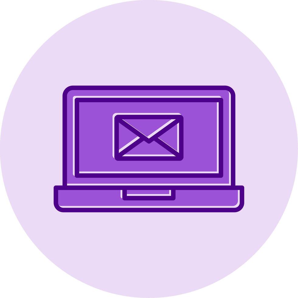 Email Laptop Vecto Icon vector