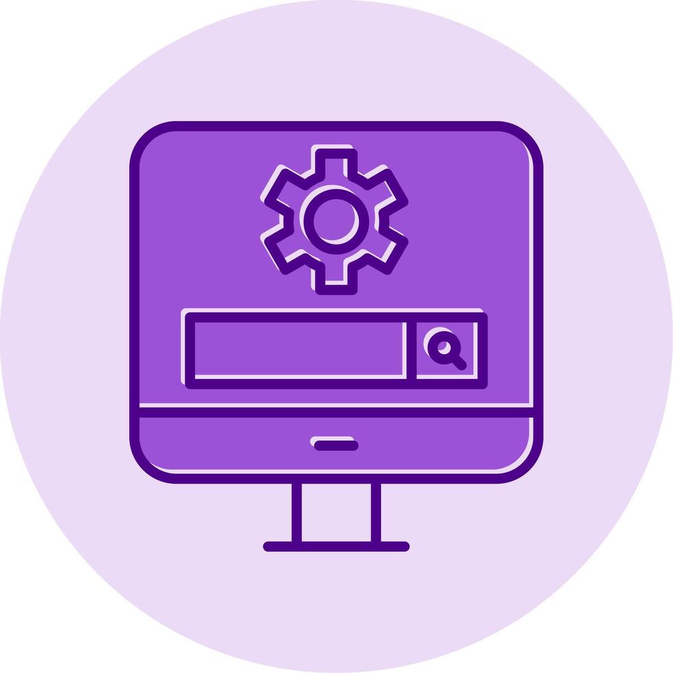 Computer Search Engine Vecto Icon vector