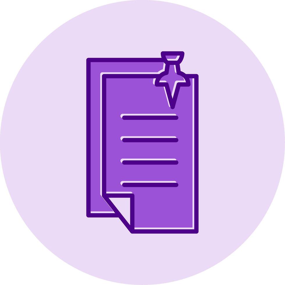 Pin Notes Vecto Icon vector
