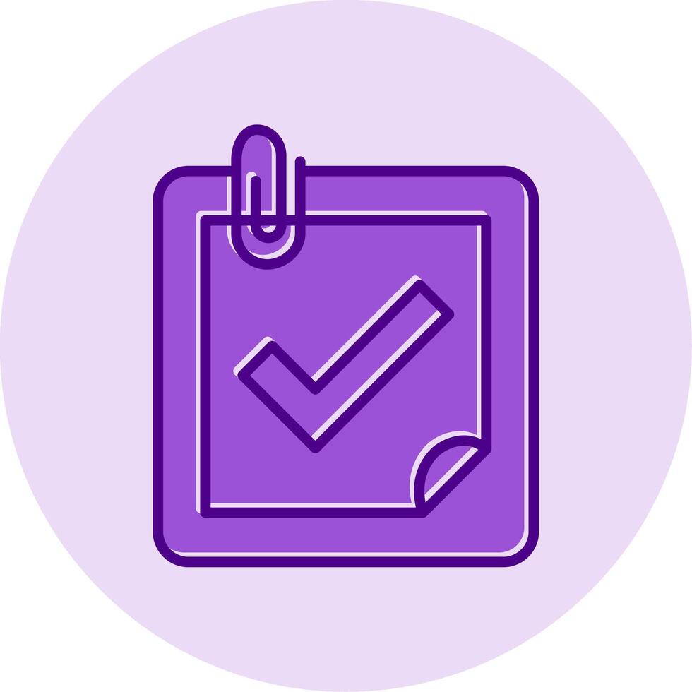 Planner Completed Vecto Icon vector