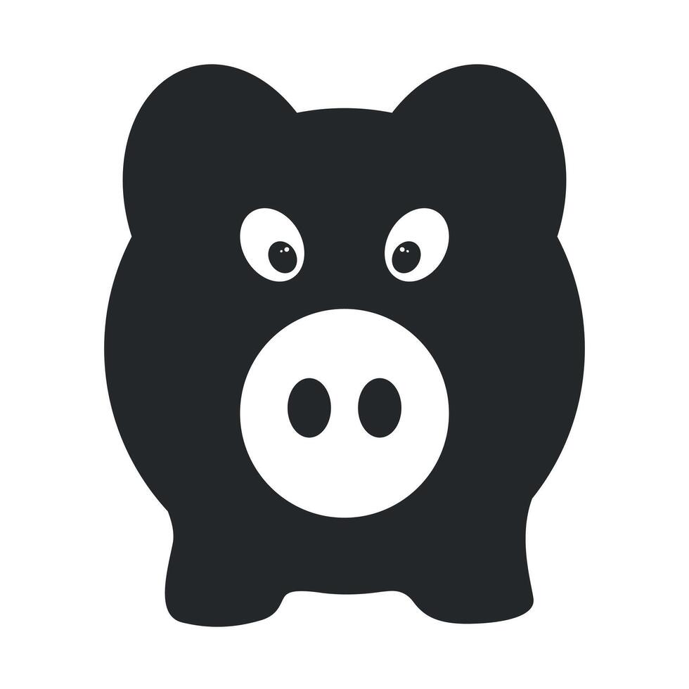 Pig silhouette vector illustration isolated on a white background.