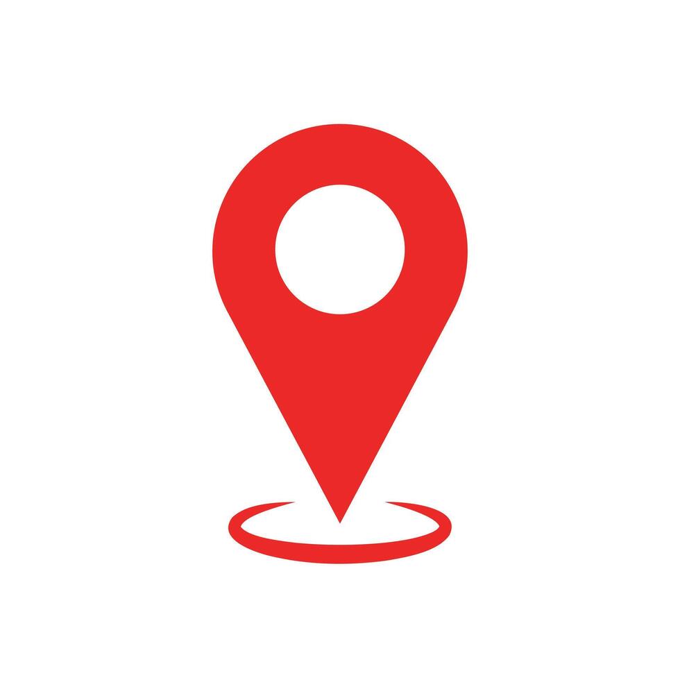 Location pin icon vector illustration on white background.