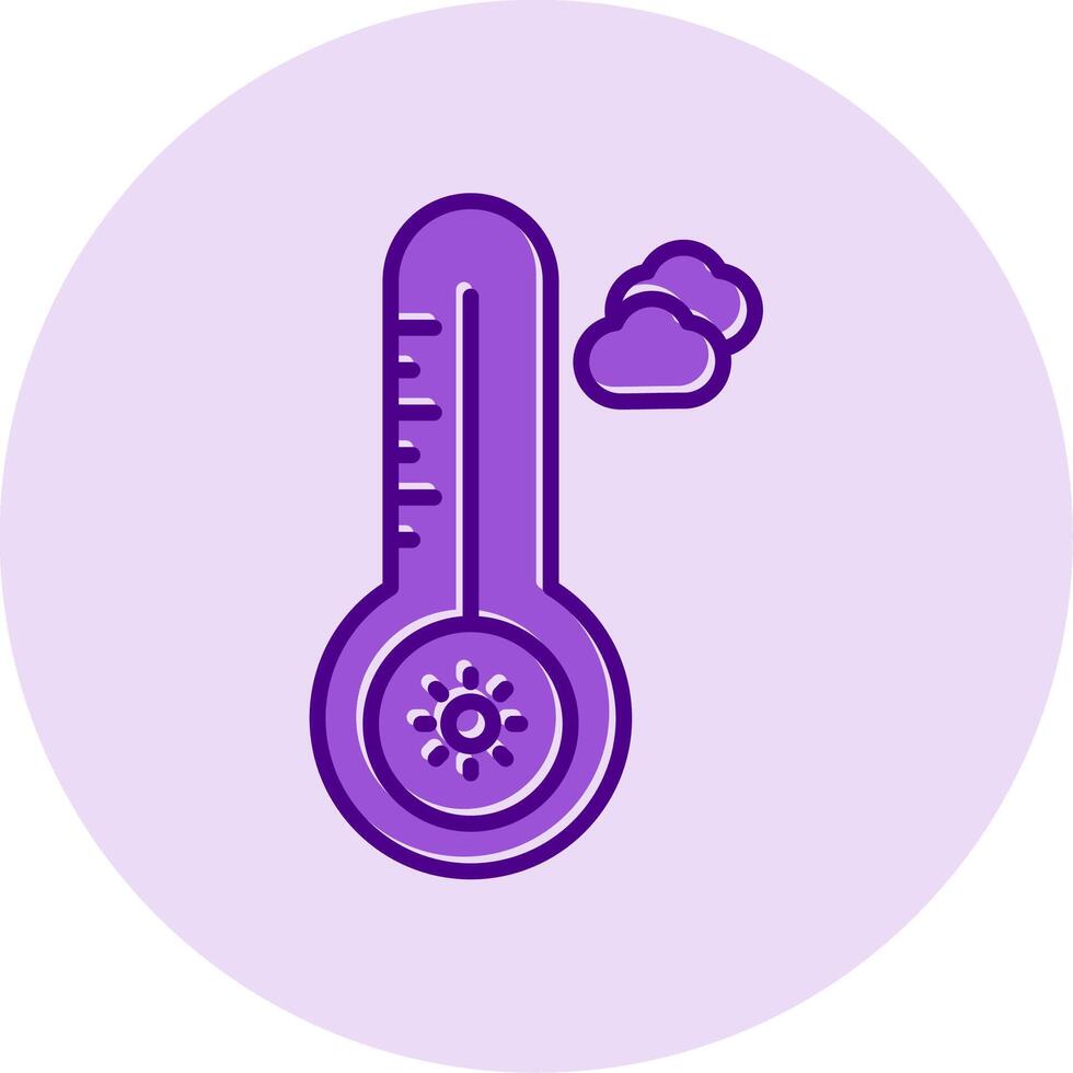 temperatura caliente vecto icono vector