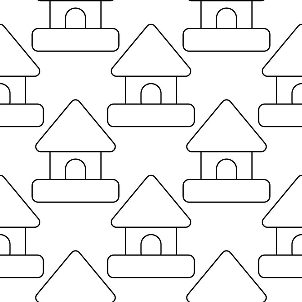 constructor build house childrens day pattern line vector