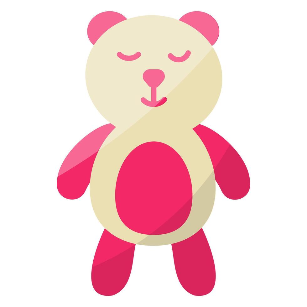 bear toy childrens day colored play icon vector